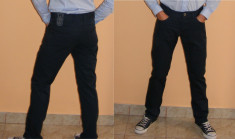 Piazza Italia, &amp;quot;Slim Fit Chino&amp;quot;- Pantalon Blugi barbati Bleumarin. Marime W 46 (S, M) OUTLET Produse ORIGINALE noi de calitate, REDUSE! foto