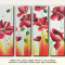 Tablou floral - MACI - 4 piese ( 120x100cm ), livrare gratuita in 24h
