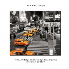 Tablou print canvas - NEW YORK TAXI 1 (80x80cm), livrare gratuita in 24h foto