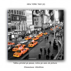 Tablou print canvas - NEW YORK TAXI 2 (80x80cm), livrare gratuita in 24h foto