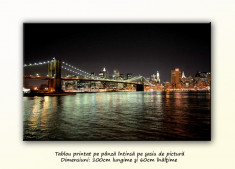 Tablou canvas Podul Brooklyn (1) - 90x60cm, livrare gratuita in 24h foto