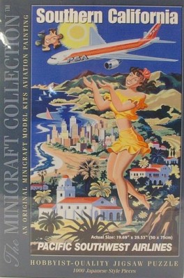 775.Puzzle - 1000 piese - PACIFIC SOUTHWEST AIRLINES 50 cm x 75 cm foto