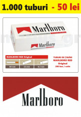 1.000 tuburi de tigari Marlboro rosu Original pentru injectat tutun foto