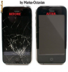 Schimb TOUCH TOUCHSCREEN iPhone 3GS 3G 4 4S Montez Inlocuiesc GEAM STICLA DIGITIZER iPhone 5 5S Schimb Montaj Inlocuire ECRAN DISPLAY LCD iPhone 4 4S foto
