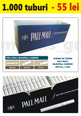 1.000 tuburi Pall Mall Multifiltru cu Carbon activ - Tuburi de tigari pentru injectat tutun foto