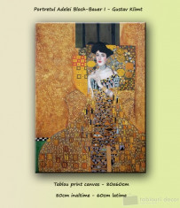 Tablou canvas - Portretul Adelei Bloch-Bauer I - Gustav Klimt (80x60cm), livrare gratuita in 24h foto