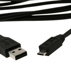 CABLU DE DATE Huawei ASCEND Y530 CU MUFA MICRO USB NOU CULOARE NEAGRA foto