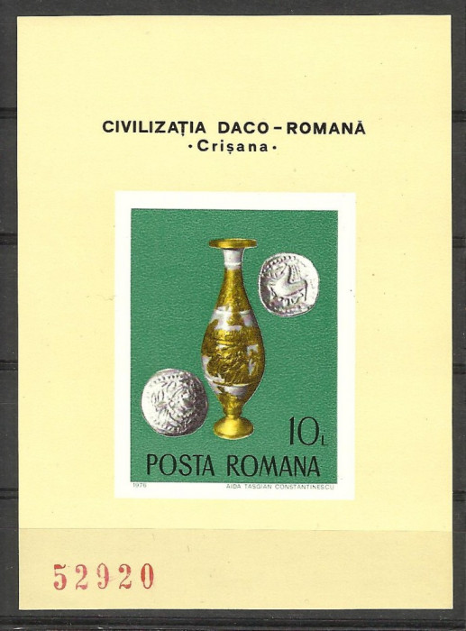 ROMANIA 1976 ,, CIVILIZATIA DACO-ROMANA &#039;&#039; MNH