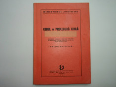 Codul de procedura civila, editie oficiala, Ministerul Justitiei, 1940 foto