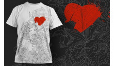 Tricou personalizat &amp;quot;Red Heart&amp;quot; printeo foto