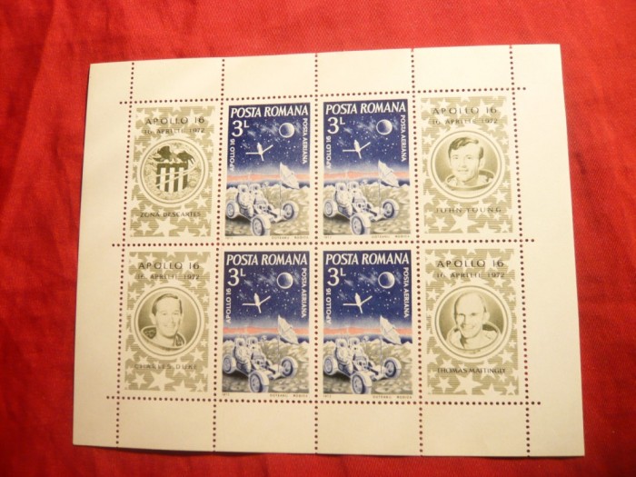 Bloc 4 val.- Apollo 16 -Cosmos 1972, Romania