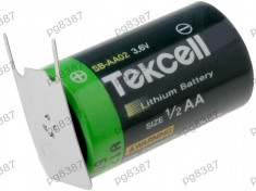 Baterie 1/2AA, litiu, 3,6V, Tekcell, cu terminale-050222 foto