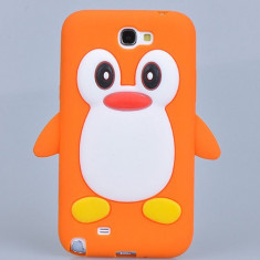 Husa silicon Model deosebit Samsung Galaxy Note 2 II N7100 N7105 pinguin foto