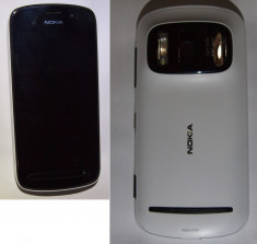 Telefon Smartphone Nokia 808 PureView White Alb Pachet compet impecabil garantie Camera 41 MPX VA ROG FRUMOS FARA SCHIMBURI foto