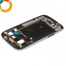 Carcasa carcase Rama fata Samsung I9300 Galaxy S3 S 3 S III Pebble Blue Original foto