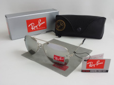 Ochelari De Soare UV 400 RAY BAN Aviator RB3044 Toc + Laveta + Cutie cadou OSR- 119 foto