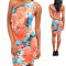 Rochie Mulata, Asimetrica cu Imprimeu Floral