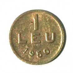 G6. ROMANIA RPR 1 LEU 1950, 1.83 g., Copper-Nickel-Zinc, 16 mm, nr. 2 ** foto