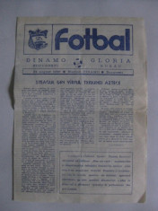 PROGRAMUL MECIULUI DINAMO BUCURESTI-GLORIA BUZAU DIN 24 AUGUST 1986 foto