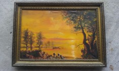 tablou peisaj toamna apus - CONSTANTIN GALCEAVA