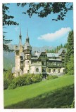 #carte postala(ilustrata)-SINIA-Castelul Peles, Circulata, Printata