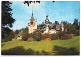 #carte postala(ilustrata)-SINIA-Castelul Peles, Circulata, Printata