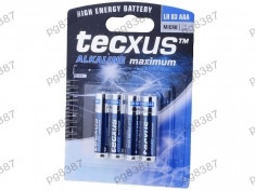 Baterie AAA, R3, alcalina, 1,5V, Tecxus - 050283 foto