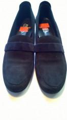 Pantofi Loafer de ceremonie tinuta black-tie Bleil Germany Piele intoarsa marimea 43 foto