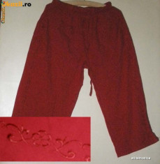 Pantalon nou, 100% bumbac, trei-sferturi, mas.L foto