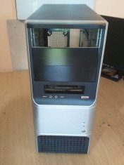 Carcasa PC Computer Desktop Delux Middle Tower Neagru cu Gri. foto