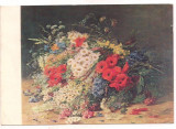 #carte postala(ilustrata)-MADELAINE LEMAIRE COLLE-Buchet de flori de camp, Circulata, Printata