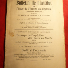 Buletinul Inst.pt.studiul Europei Sud-Estice - ian. 1915 ,in limba franceza