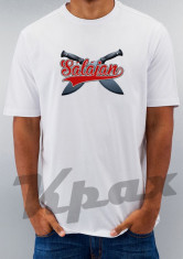 Tricou SALAJAN logo gangsta baseball hip hop rap music club street style swag dope familia bumbac 100% idee cadou foto