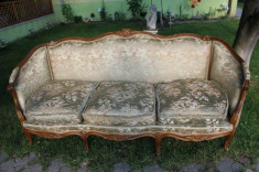 Canapea stil Rococo cu tapiserie din matase.REDUCERE!!!! foto