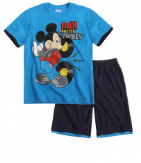 Set Tricou si Bermude Disney Copii Baieti Mickey Mouse Albastru 3 la 8 ani foto