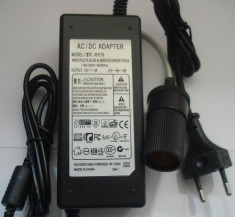 Adaptor priza 220V AC -12V DC / 6A (pentru lada frigorifica) foto