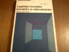 Legislatia inventiilor, inovatiilor si rationalizarilor - YOLANDA EMINESCU foto