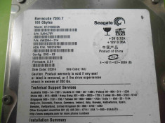 Hard Disk HDD 160GB Seagate Barracuda 7200.7 ST31600023A ATA IDE - DEFECT foto