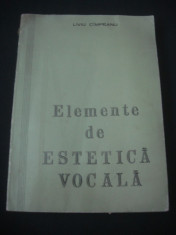 LIVIU CIMPEANU - ELEMENTE DE ESTETICA VOCALA foto