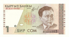 KYRGYZSTAN 1 SOM 1999 UNC [1] foto