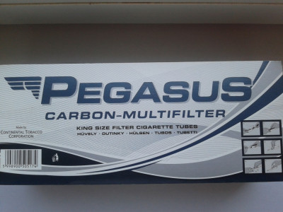 Tuburi tigari Pegasus cu Carbon pentru injectat tutun foto