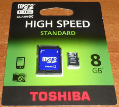 Card memorie Toshiba MicroSDHC 8GB Class 4 (+Adaptor SD) foto