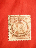 Timbru 25 Reis 1882 Portugalia , stampilat , rosu-brun