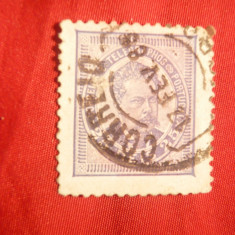 Timbru 25 Reis 1882 Portugalia , stampilat , violet