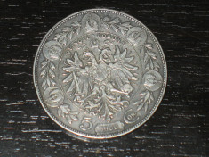 Moneda argint 5 coroane Austria 1900 foto