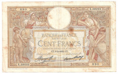 FRANTA 100 FRANCI 1933 U foto