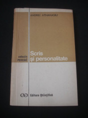 ANDREI ATHANASIU - SCRIS SI PERSONALITATE * Colectia PSYCHE foto