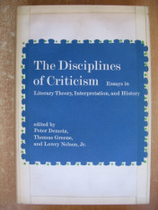 THE DISCIPLINES OF CRITICISM {Essays in Literary Theory, Interpretation, and History} foto