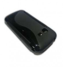 TRANSPORT GRATUIT! - SET - Husa Samsung Galaxy Chat B5330 - S Line - silicon negru+ Folie protectie si laveta microfibre foto