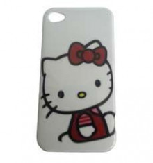 Husa Iphone 4 din Plastic Model Hello Kitty Culoare Alba foto